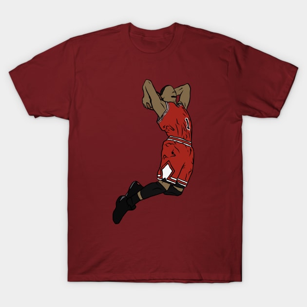 Derrick Rose Slam Dunk T-Shirt by rattraptees